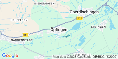 Karte Öpfingen