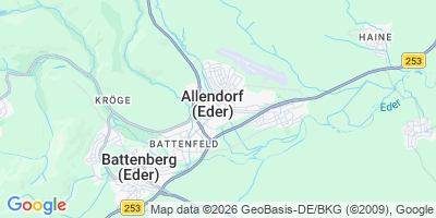 Karte Allendorf (Eder)