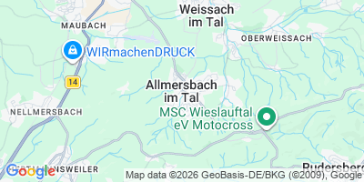 Karte Allmersbach im Tal