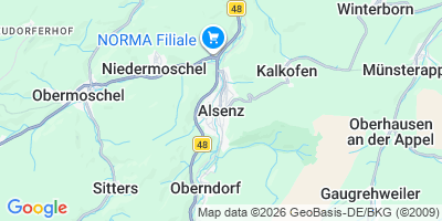 Karte Alsenz