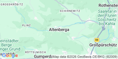 Karte Altenberga