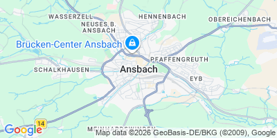 Karte Ansbach