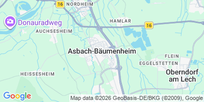 Karte Asbach-Bäumenheim