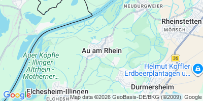 Karte Au am Rhein