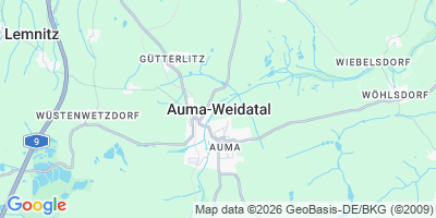 Karte Auma-Weidatal