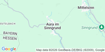 Karte Aura i.Sinngrund