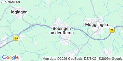 Karte Böbingen an der Rems