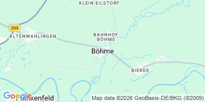 Karte Böhme