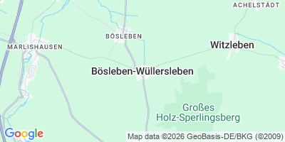 Karte Bösleben-Wüllersleben