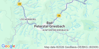 Karte Bad Peterstal-Griesbach
