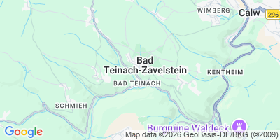 Karte Bad Teinach-Zavelstein