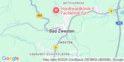 Karte Bad Zwesten