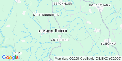 Karte Baiern