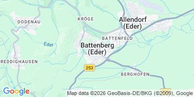Karte Battenberg (Eder)