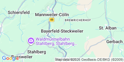 Karte Bayerfeld-Steckweiler