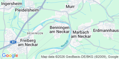 Karte Benningen am Neckar