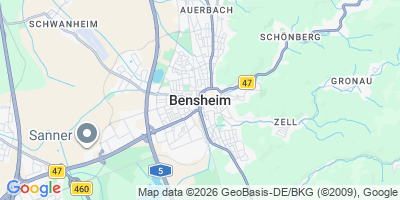 Karte Bensheim