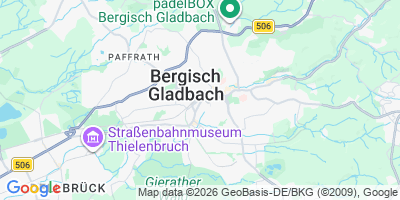 Karte Bergisch Gladbach, Stadt