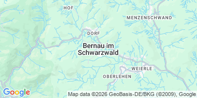 Karte Bernau im Schwarzwald