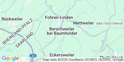 Karte Berschweiler bei Baumholder