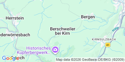 Karte Berschweiler bei Kirn