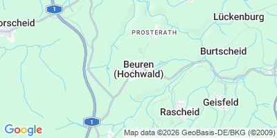 Karte Beuren (Hochwald)
