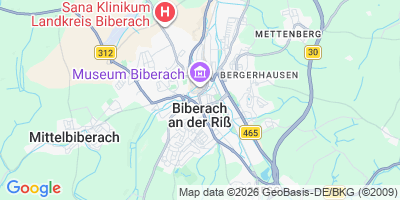 Karte Biberach an der Riß