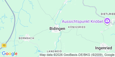 Karte Bidingen