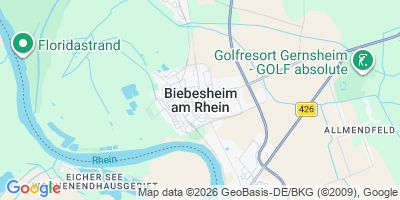 Karte Biebesheim am Rhein