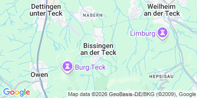 Karte Bissingen an der Teck