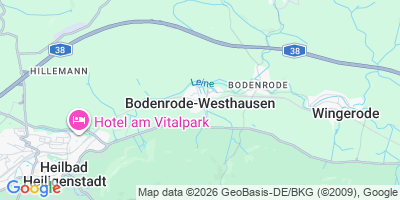 Karte Bodenrode-Westhausen