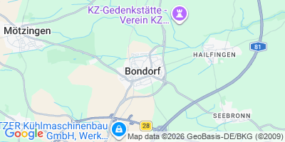 Karte Bondorf