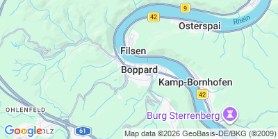 Karte Boppard, Stadt