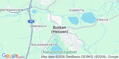 Karte Borken (Hessen)