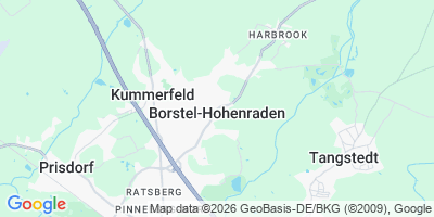 Karte Borstel-Hohenraden