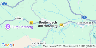 Karte Breitenbach a. Herzberg