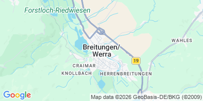 Karte Breitungen/Werra