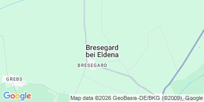 Karte Bresegard bei Eldena