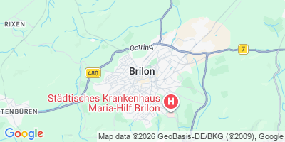 Karte Brilon, Stadt