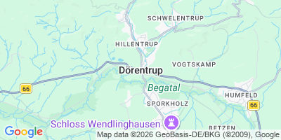 Karte Dörentrup