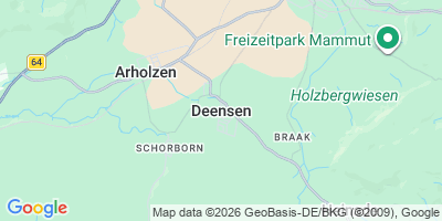 Karte Deensen