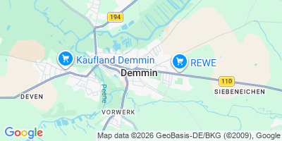 Karte Demmin