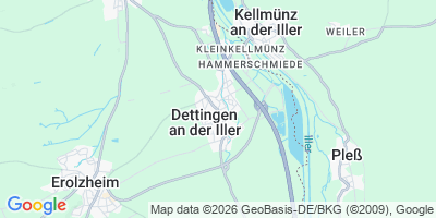 Karte Dettingen an der Iller