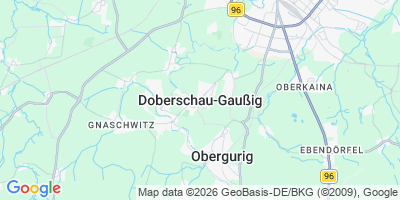 Karte Doberschau-Gaußig / Dobruša-Huska