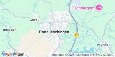 Karte Donaueschingen