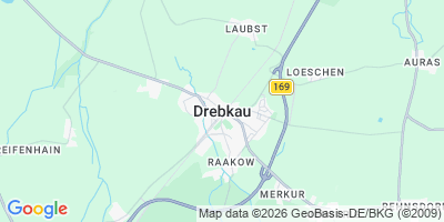 Karte Drebkau/Drjowk
