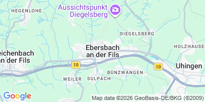 Karte Ebersbach an der Fils