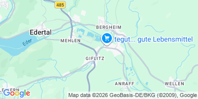 Karte Edertal, Nationalparkgemeinde