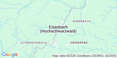 Karte Eisenbach (Hochschwarzwald)