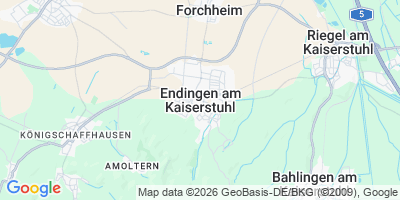 Karte Endingen am Kaiserstuhl